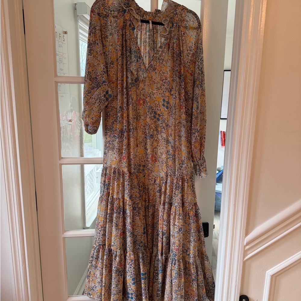 Free People Multicolor Floral Long Sleeve Dress